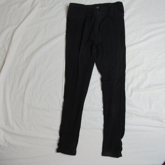 Betsey Johnson Performance Black Ruched Leggings 27" Women's S Small - Picture 9 of 10